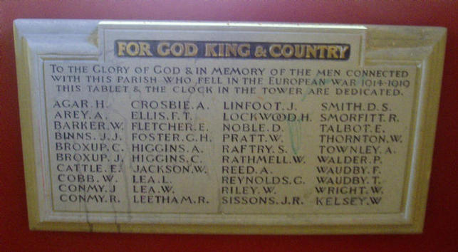 War memorial St Saviours Church