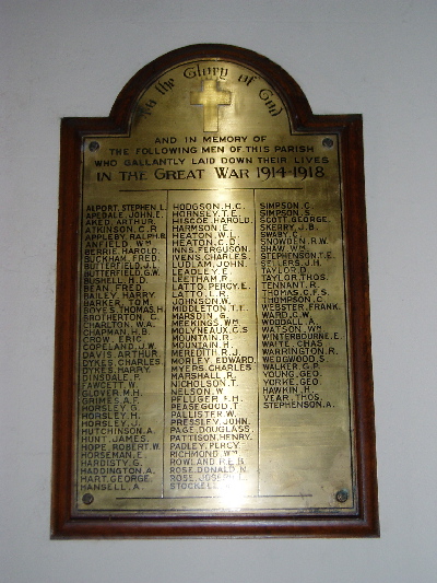 St Paul's Holgate War Memorial