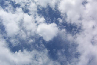 Heart shaped cloud to depict healing