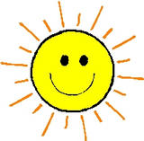 Smiling sunshine logo, depicting how happy you can be with hypnotherapy and reflexology, Rotherham, Sheffield, Dronfield, Chesterfield, South Yorkshire and Derbyshire
