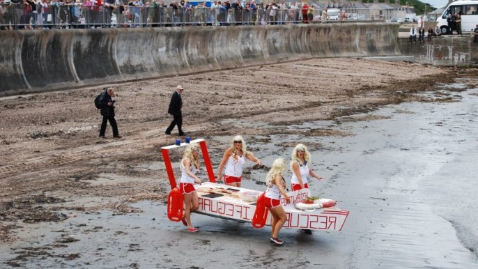 The girls are about to get wet - copyright Peter Charlesworth