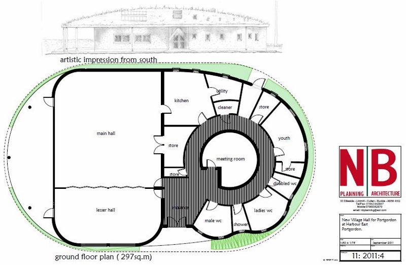 Floor Plan of the proposed village hall