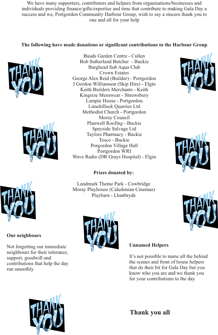 Thank you for helping us to make this a fantastic day