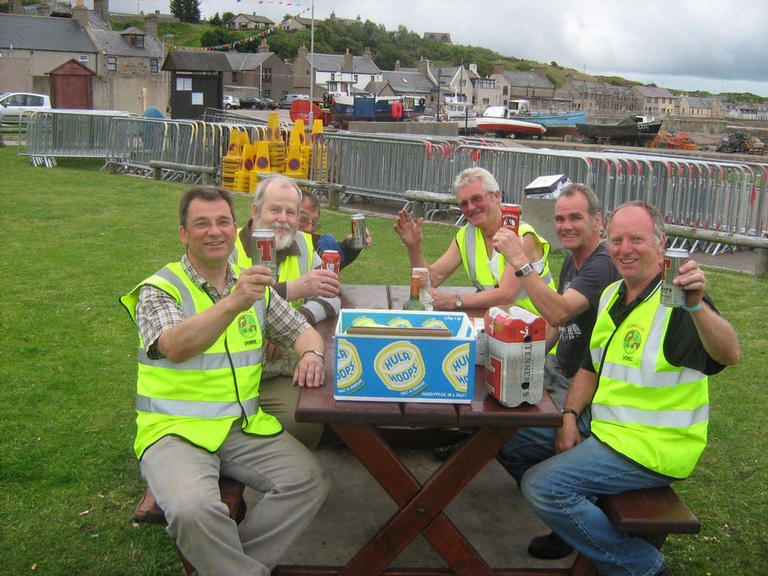 Last year - a well deserved refreshment break after the event. These are just a few of the team involved