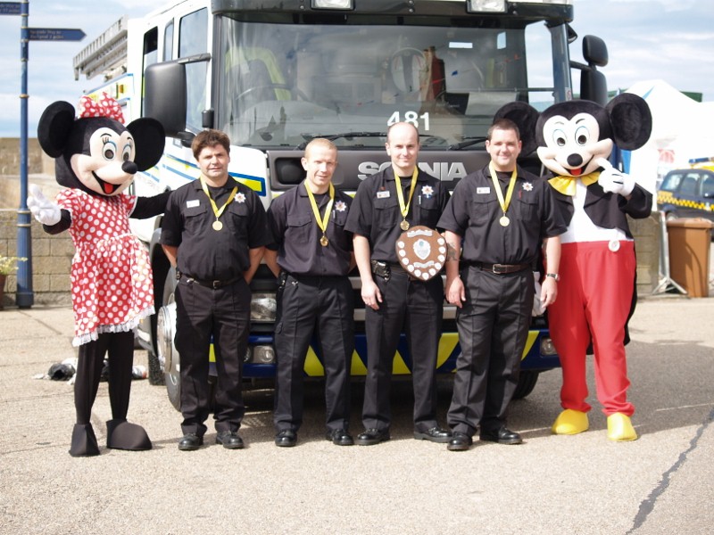 Raft Race winners Grampian Fire & Rescue Service members based in Buckie Fire Station