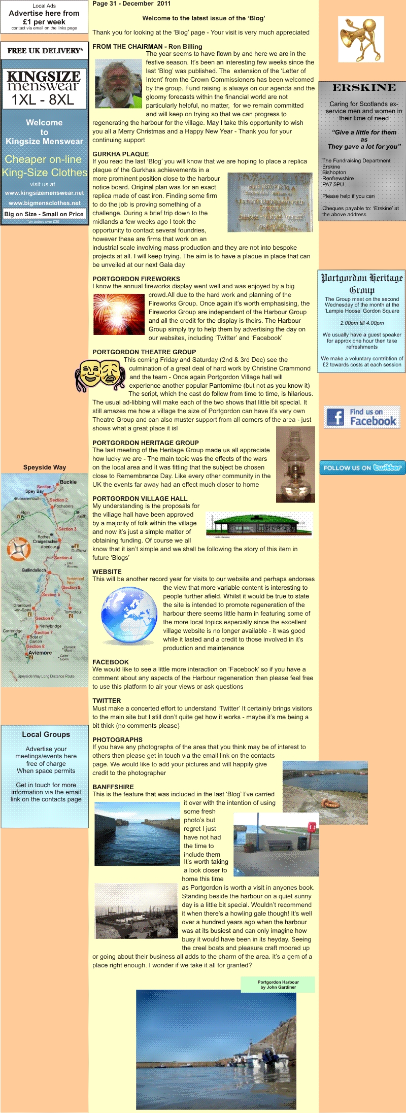 December 2011 'Blog' page