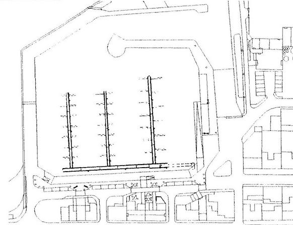Pontoons placement  - south to north aspect