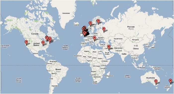 recent visitor locations