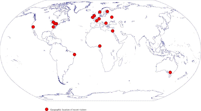This map shows visitor locations
