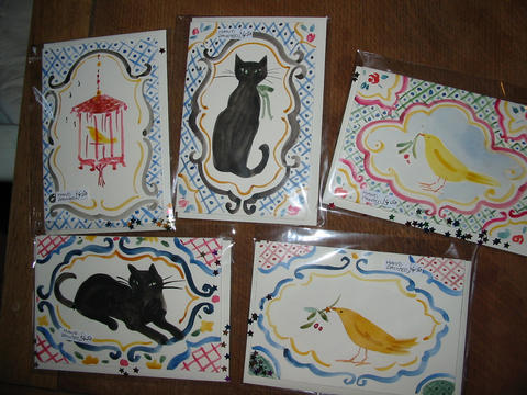 Cat & bird Cards
