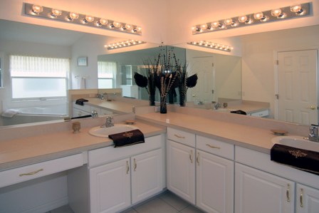 Ist Master Bathroom with his and hers basins