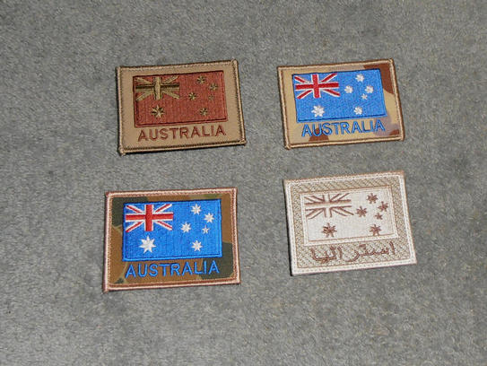 Auscam velcro backed Flags