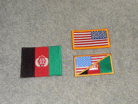 US Afghan flags