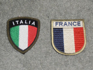 Italy  France flag patch