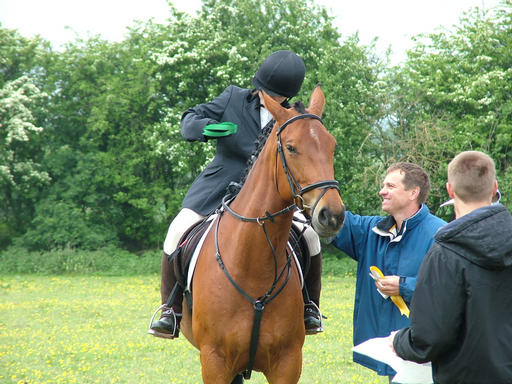 Sue on Mia and Colin presenting the rosettes