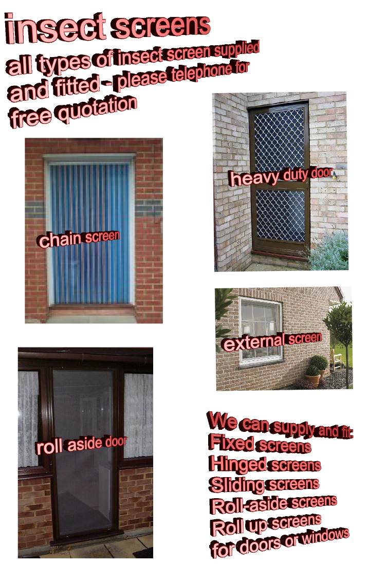 details of all insect screens we supply and fit