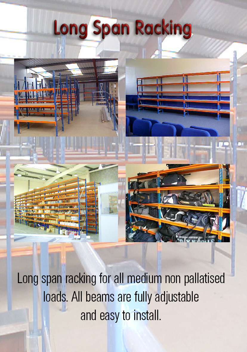 phoos of long span racking installations