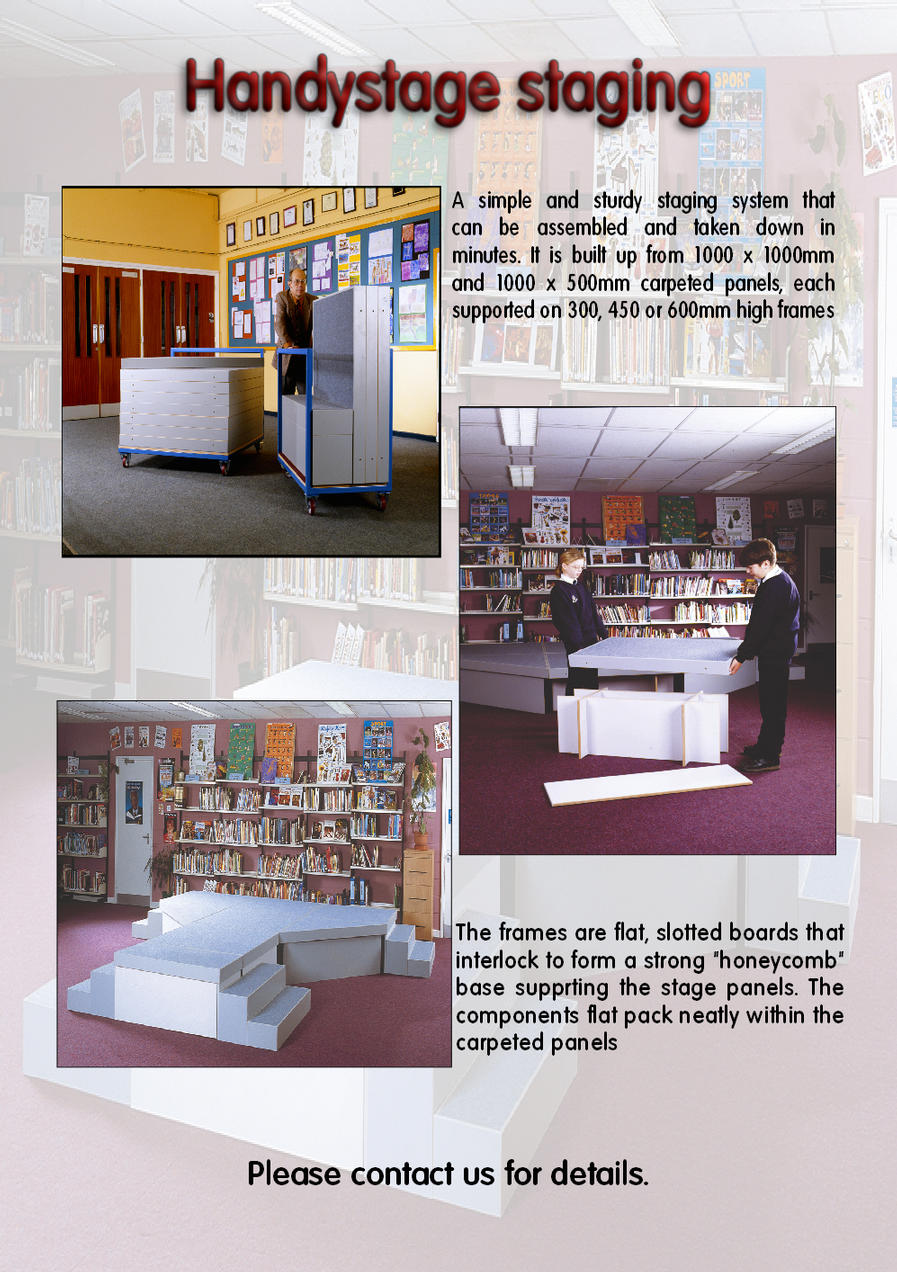 pictures and details of simpe to erect staging.