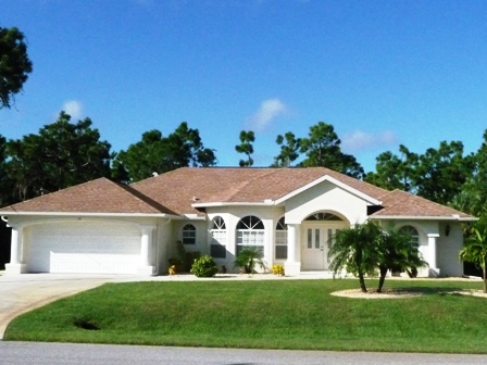 front view of villa