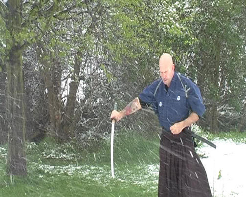 Mike training in the snow