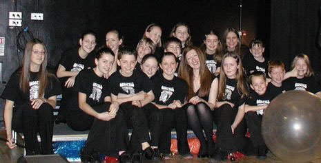Godspell 2006 Claire with kids chorus