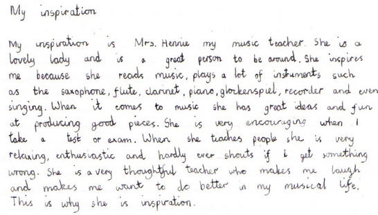 Charlotte's assembly presentation (Year 6 student, Fairholme School)