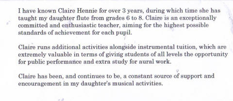 from Mrs Chapman