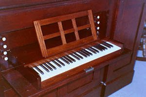 Keyboard of 1860 Geo. Jardine Organ