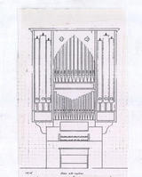 Sketch of an organ for St. George's Church, Carmichael, California