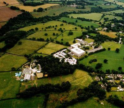 Aerial view of Hellwood Racing Stables