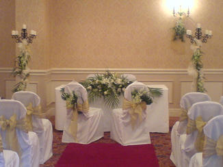 Civil wedding set-up