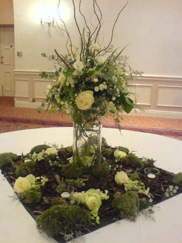 A rustic woodland theme for the drinks table